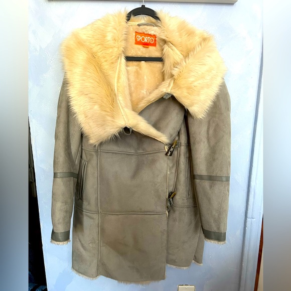 Y2K Faux Fur Suede Jacket - Picture 1 of 7